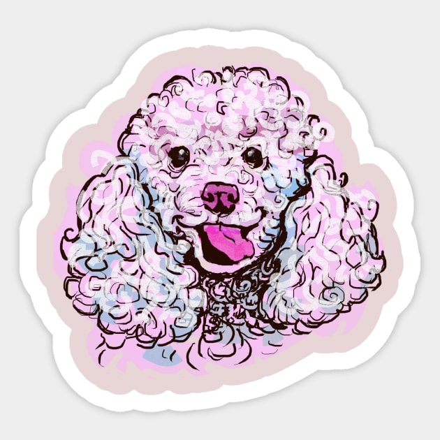 The Poodle Love of My Life Sticker by lalanny